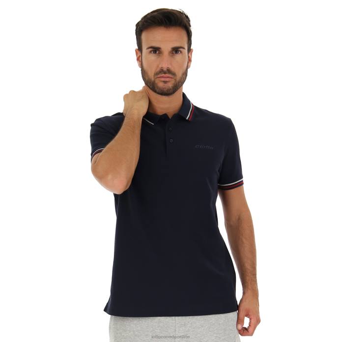 POLO CLASSICA PQ NAVY BLUE/RED SCOOTER Lotto Man Apparel 0Z6F590