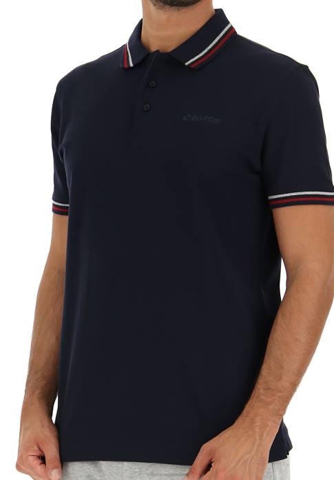 POLO CLASSICA PQ NAVY BLUE/RED SCOOTER Lotto Man Apparel 0Z6F590