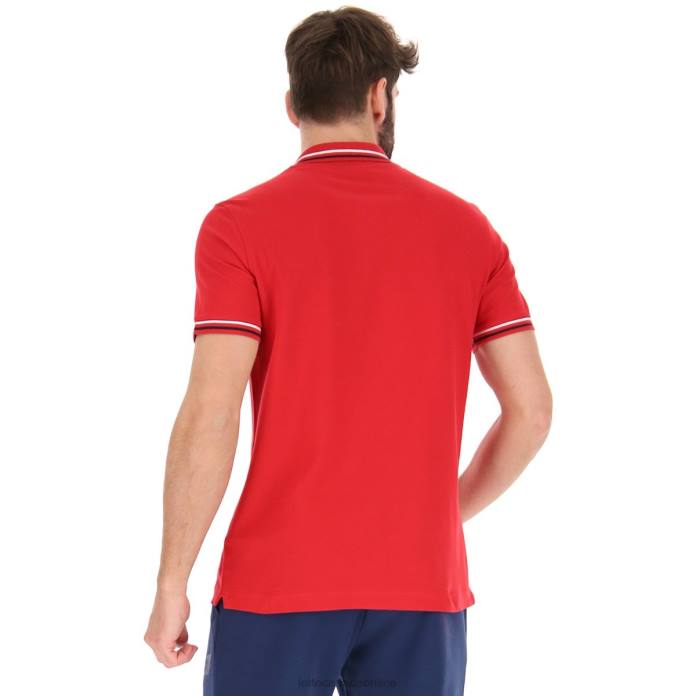 POLO CLASSICA TANGO RED/NAVY BLUE Lotto Man Apparel 0Z6F557