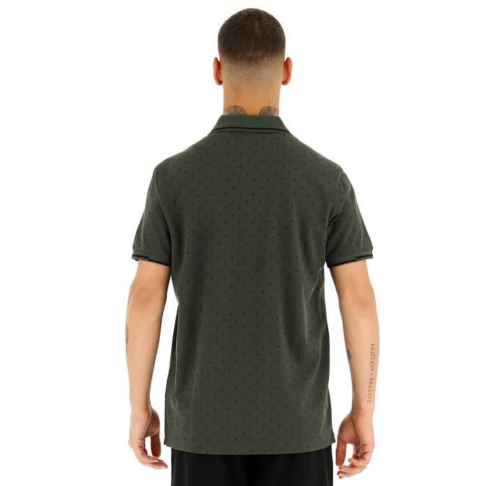 POLO ELBA GREEN RESIN/ALL BLACK Lotto Man Apparel 0Z6F570