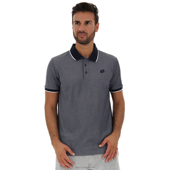 POLO FIRENZE PQ NAVY BLUE/BRILLIANT WHITE Lotto Man Apparel 0Z6F575