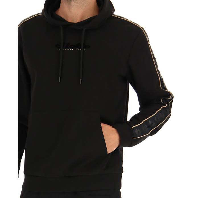 ATHLETICA CLASSIC IV SWEAT HD PL ALL BLACK Lotto Man Apparel 0Z6F289
