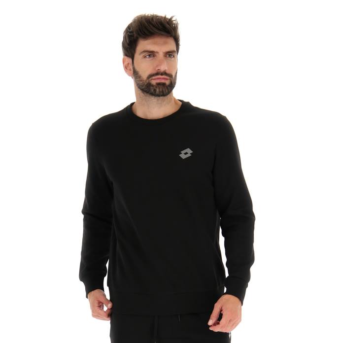 MSC SWEAT RN ALL BLACK Lotto Man Apparel 0Z6F278