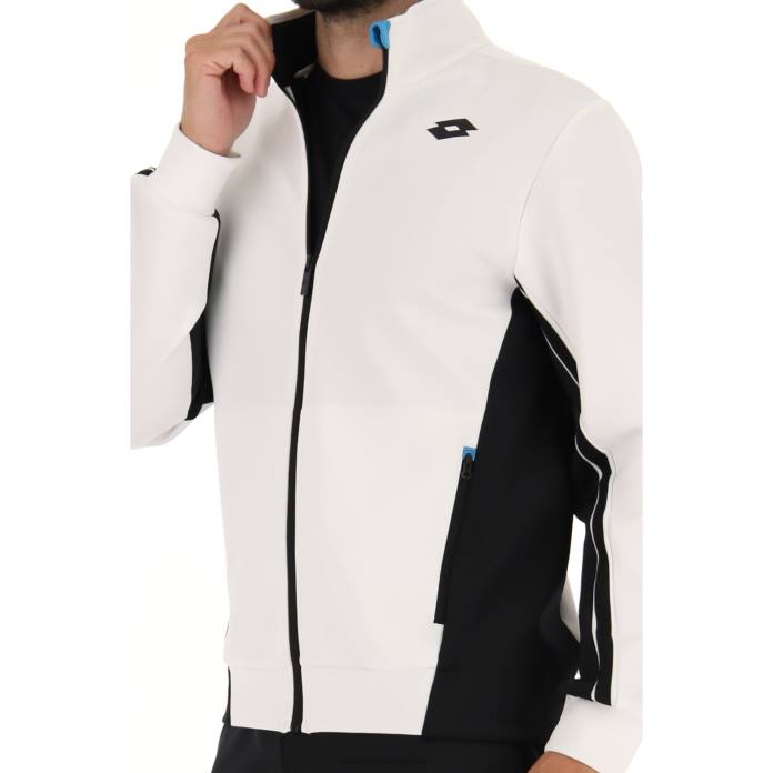 SQUADRA II JACKET BRIGHT WHITE/ALL BLACK Lotto Man Apparel 0Z6F275