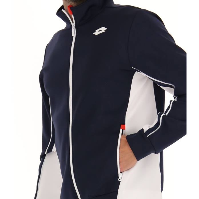 SQUADRA II JACKET NAVY BLUE/BRIGHT WHITE Lotto Man Apparel 0Z6F274