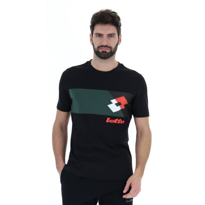 ATHLETICA LG III TEE JS ALL BLACK Lotto Man Apparel 0Z6F385