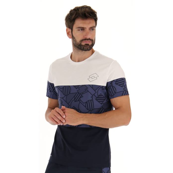 ATHLETICA PRIME TEE NAVY BLUE Lotto Man Apparel 0Z6F390