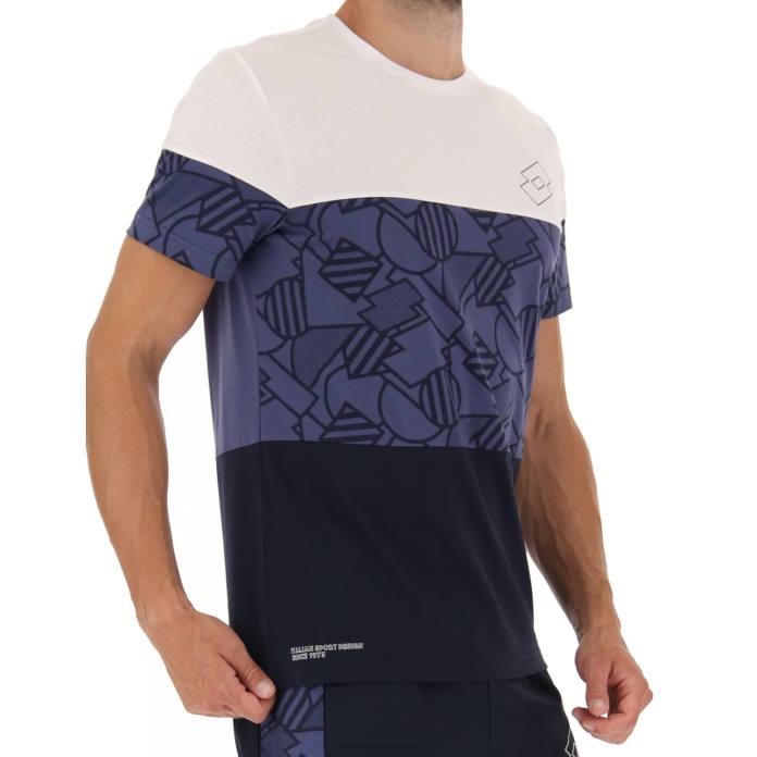 ATHLETICA PRIME TEE NAVY BLUE Lotto Man Apparel 0Z6F390