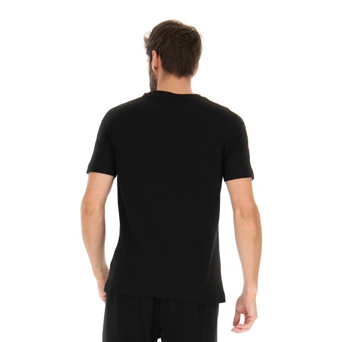 LOGO VIII TEE 1 ALL BLACK Lotto Man Apparel 0Z6F413