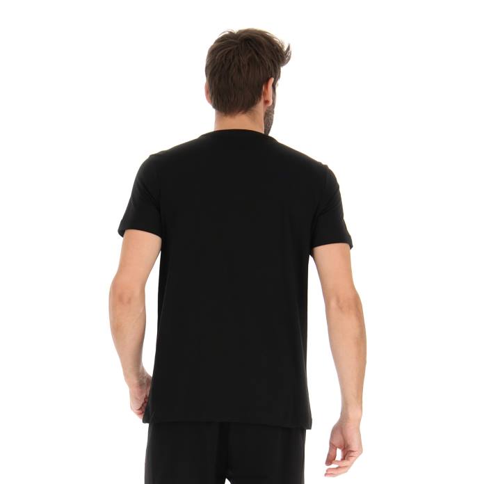 LOGO VIII TEE 2 ALL BLACK Lotto Man Apparel 0Z6F416