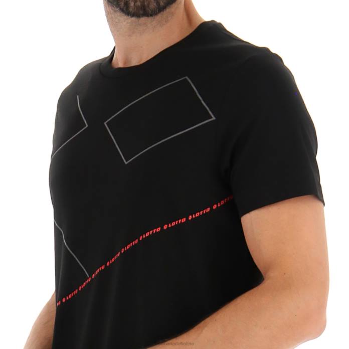 LOGO VIII TEE 2 ALL BLACK Lotto Man Apparel 0Z6F416