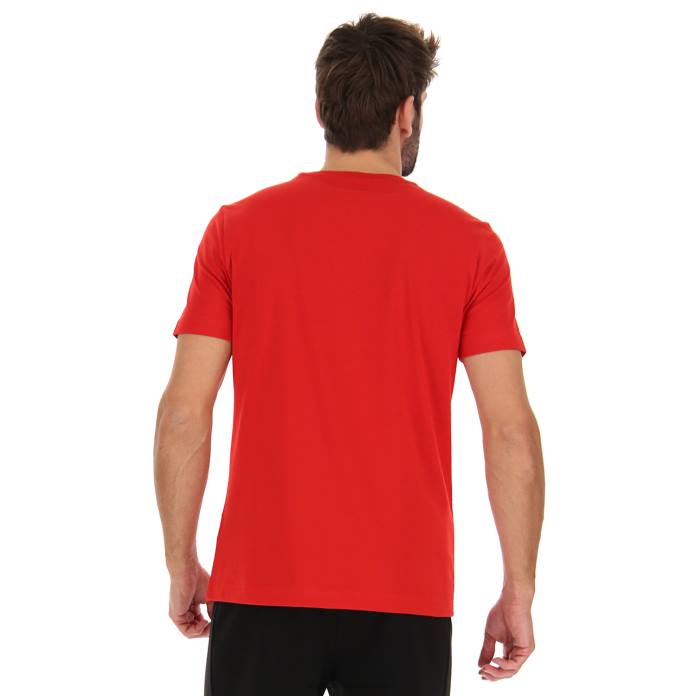 LOGO VIII TEE 2 FLAME RED Lotto Man Apparel 0Z6F415