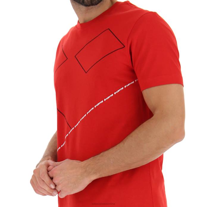 LOGO VIII TEE 2 FLAME RED Lotto Man Apparel 0Z6F415