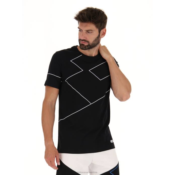 LOGO VII TEE 2 ALL BLACK Lotto Man Apparel 0Z6F411