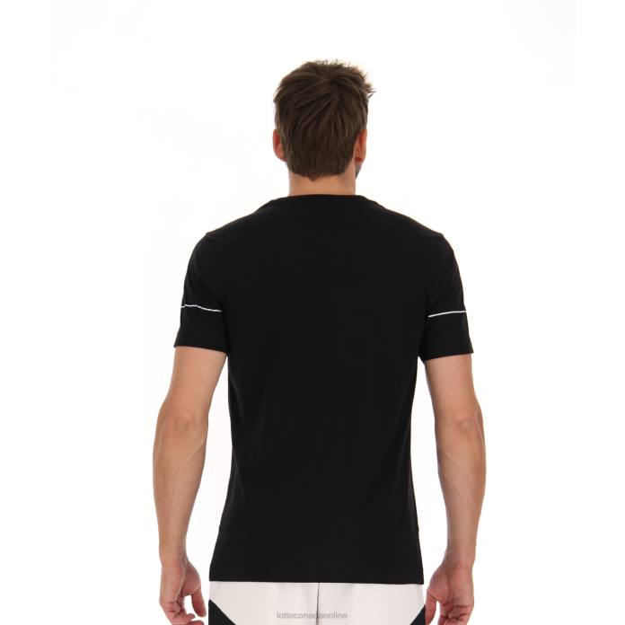 LOGO VII TEE 2 ALL BLACK Lotto Man Apparel 0Z6F411