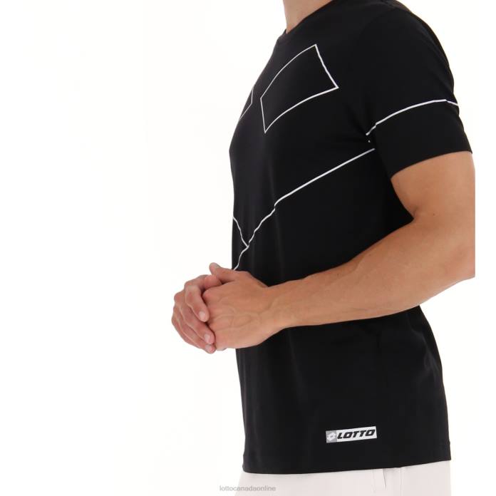 LOGO VII TEE 2 ALL BLACK Lotto Man Apparel 0Z6F411