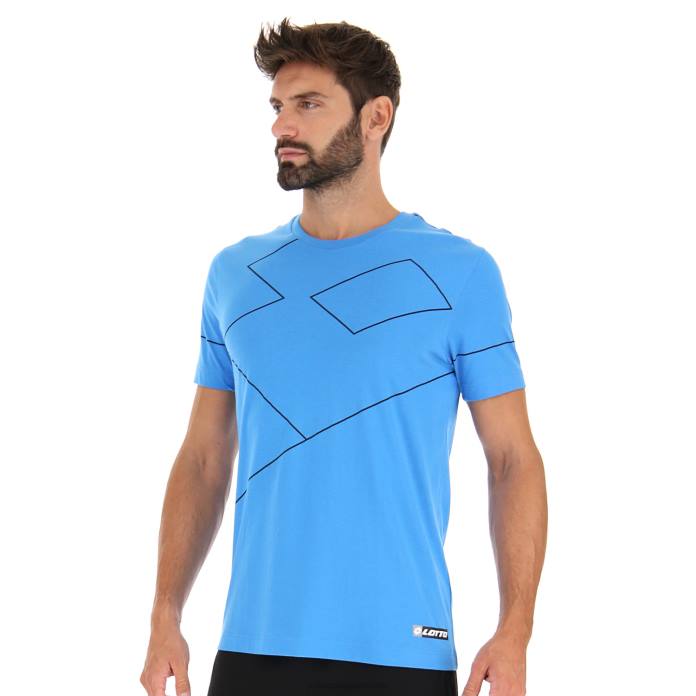 LOGO VII TEE 2 DIVA BLUE Lotto Man Apparel 0Z6F412