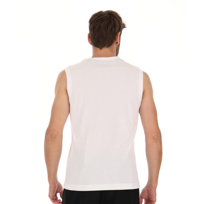 LOGO VII TEE SL BRIGHT WHITE Lotto Man Apparel 0Z6F409