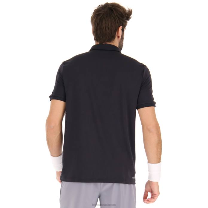 SQUADRA II POLO PL ALL BLACK Lotto Man Apparel 0Z6F507