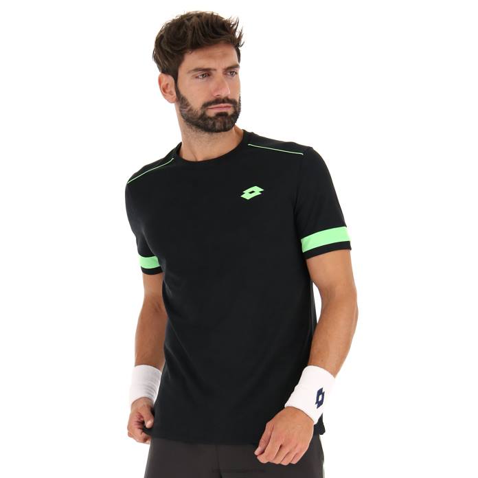 SUPERRAPIDA V TEE ALL BLACK/GREEN APPLE NEO Lotto Man Apparel 0Z6F505