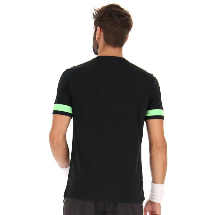 SUPERRAPIDA V TEE ALL BLACK/GREEN APPLE NEO Lotto Man Apparel 0Z6F505