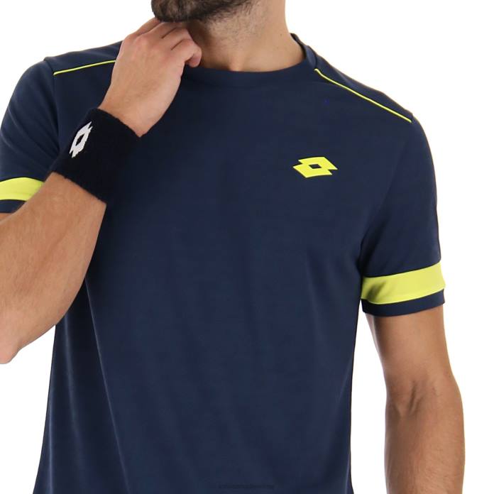 SUPERRAPIDA V TEE DARK DENIM/ACID YELLOW Lotto Man Apparel 0Z6F484