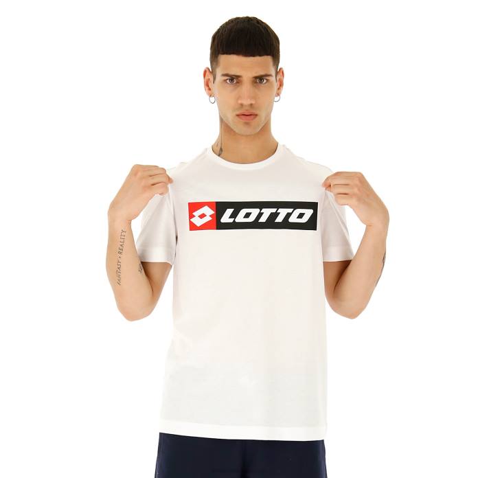 TEE LOGO BRIGHT WHITE Lotto Man Apparel 0Z6F429