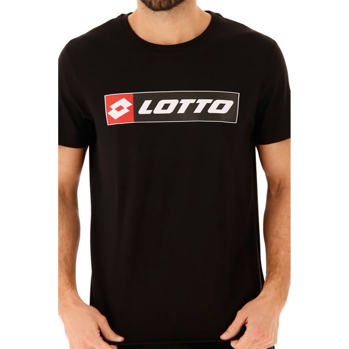 TEE LOGO JS ALL BLACK Lotto Man Apparel 0Z6F431