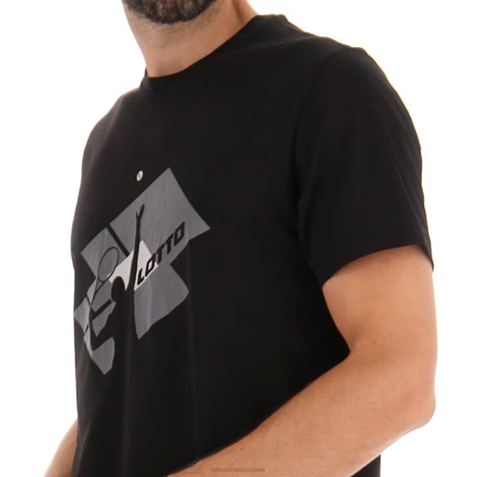 TEE LOSANGA VI ALL BLACK Lotto Man Apparel 0Z6F445