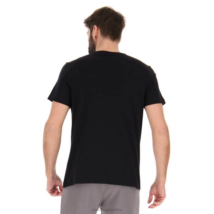 TEE LOSANGA V ALL BLACK Lotto Man Apparel 0Z6F422