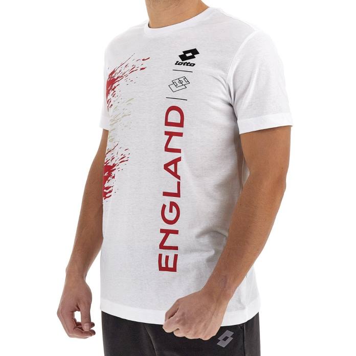 TEE WC22 ENGLAND 1 BRIGHT WHITE Lotto Man Apparel 0Z6F454