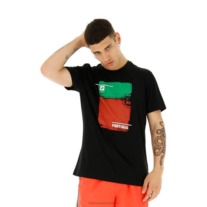 TEE WC22 PORTUGAL ALL BLACK Lotto Man Apparel 0Z6F371