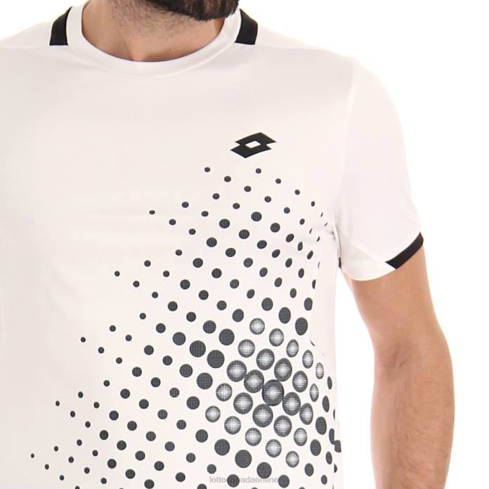 TOP IV TEE 1 BRIGHT WHITE/ALL BLACK Lotto Man Apparel 0Z6F491