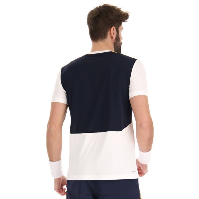 TOP IV TEE 1 BRIGHT WHITE/NAVY BLUE Lotto Man Apparel 0Z6F492