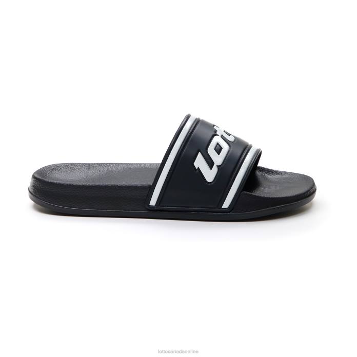MIDWAY IV SLIDE ALL BLACK/ALL WHITE Lotto Man Shoes 0Z6F266