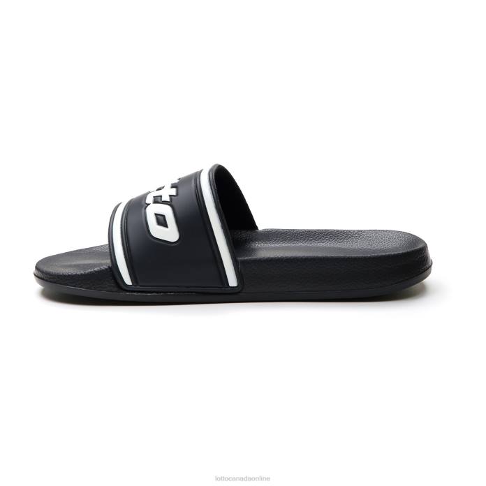 MIDWAY IV SLIDE ALL BLACK/ALL WHITE Lotto Man Shoes 0Z6F266