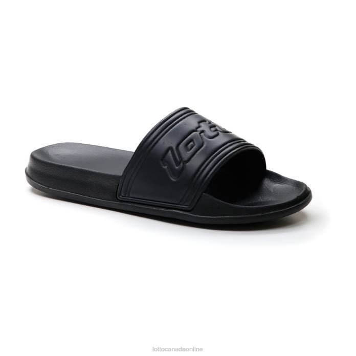 MIDWAY IV SLIDE ALL BLACK Lotto Man Shoes 0Z6F262