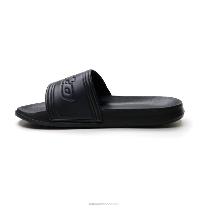 MIDWAY IV SLIDE ALL BLACK Lotto Man Shoes 0Z6F262