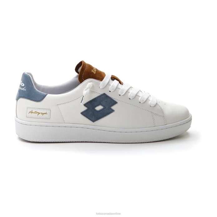 AUTOGRAPH BLOCK WHITE/CITADEL BLUE/RUBBER BROWN Lotto Man Shoes 0Z6F2