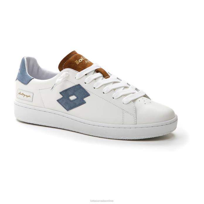 AUTOGRAPH BLOCK WHITE/CITADEL BLUE/RUBBER BROWN Lotto Man Shoes 0Z6F2