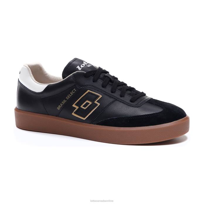 BRASIL SELECT LTH ALL BLACK/LIGHT PLATINO Lotto Man Shoes 0Z6F25