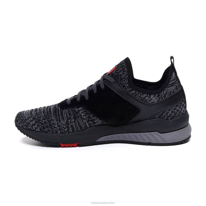 MARATHON KNIT ALL BLACK/LIGHT ASPHALT Lotto Man Shoes 0Z6F49