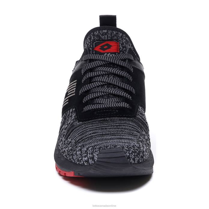 MARATHON KNIT ALL BLACK/LIGHT ASPHALT Lotto Man Shoes 0Z6F49