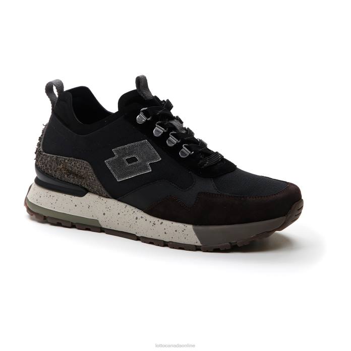 TOKYO SHIBUYA II ALL BLACK/FONDANT BROWN Lotto Man Shoes 0Z6F6