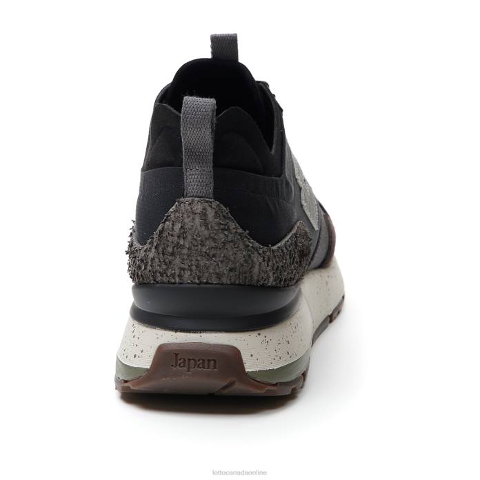 TOKYO SHIBUYA II ALL BLACK/FONDANT BROWN Lotto Man Shoes 0Z6F6