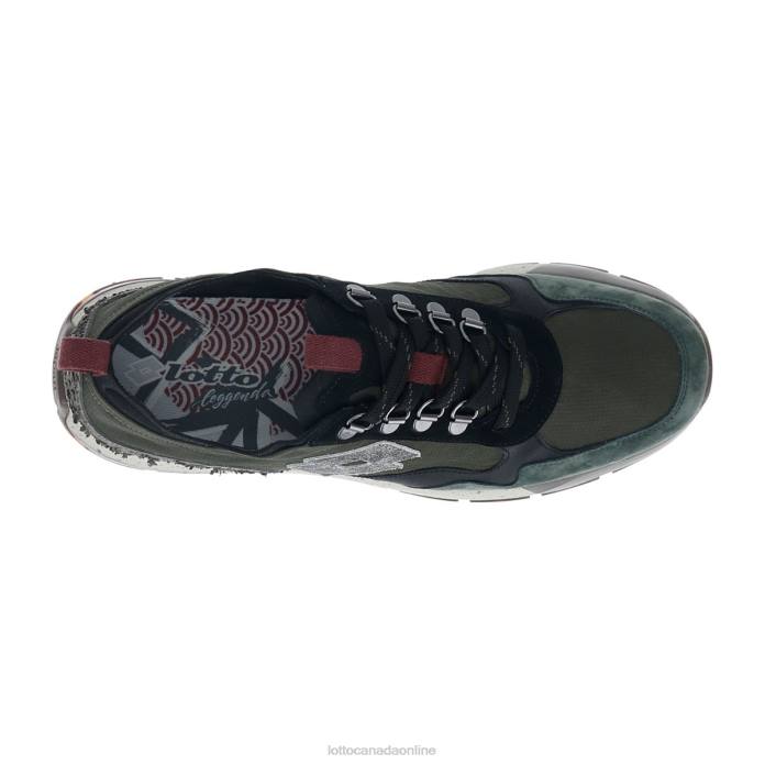 TOKYO SHIBUYA II GRAPE LEAF/ALL BLACK/GREEN RESIN Lotto Man Shoes 0Z6F5