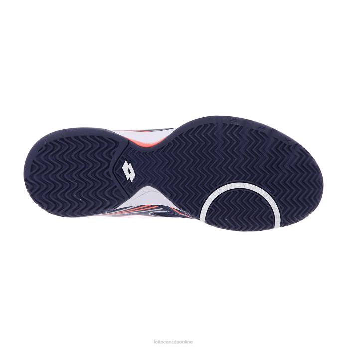 SUPERRAPIDA 400 III NAVY BLUE/ALL WHITE/CORAL FLUO Lotto Man Shoes 0Z6F209