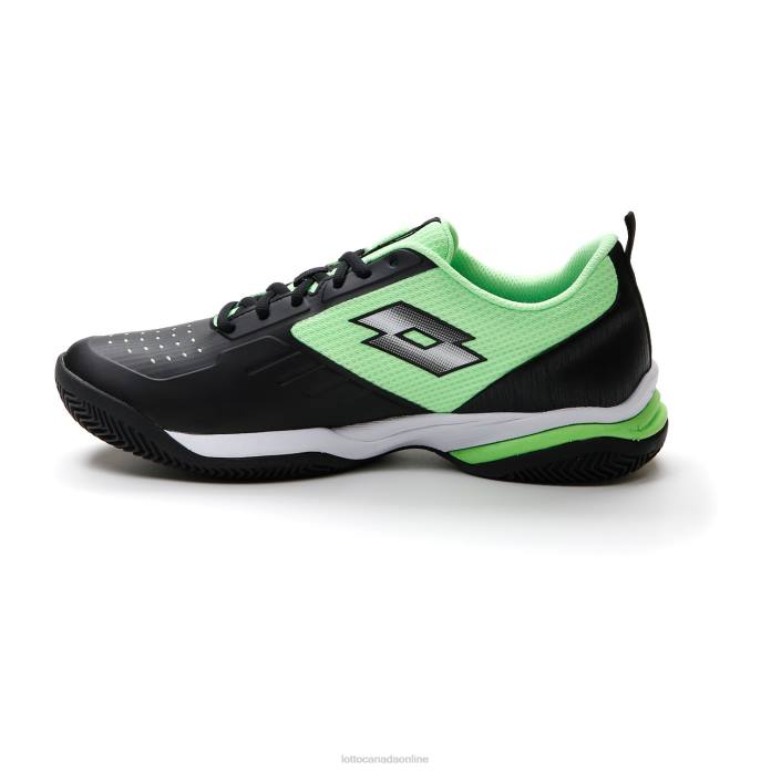 SUPERRAPIDA 400 IV ALL BLACK/GREEN APPLE NEO Lotto Man Shoes 0Z6F207