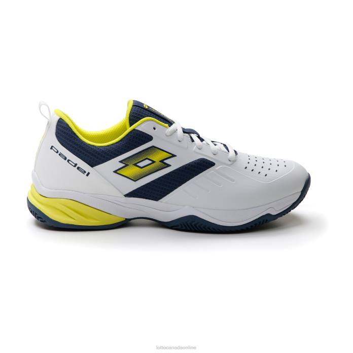 SUPERRAPIDA 400 IV ALL WHITE/ACID YELLOW/DARK DENIM Lotto Man Shoes 0Z6F212