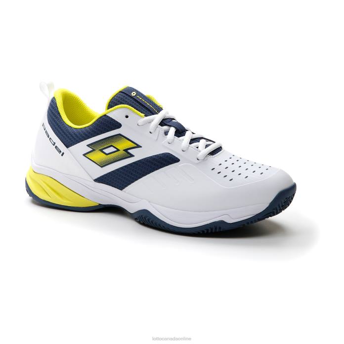 SUPERRAPIDA 400 IV ALL WHITE/ACID YELLOW/DARK DENIM Lotto Man Shoes 0Z6F212